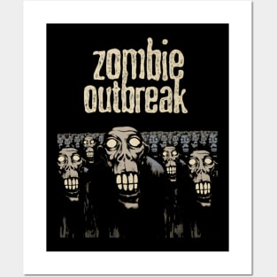 Zombie Outbreak Abstract Illustration Posters and Art